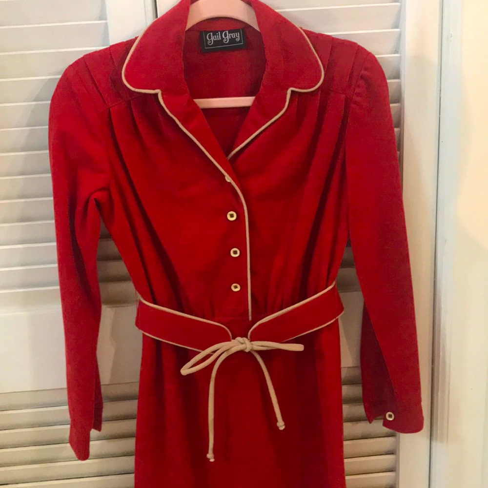Vintage Gail Gray Suede Dress